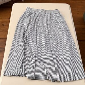 Ann Taylor Striped Black and White Women's Skirt